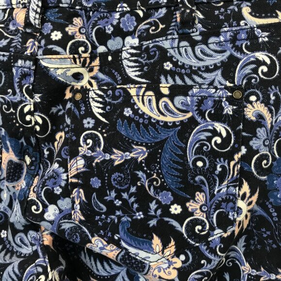 Club Monaco Floral Pattern Alessia Corduroy Skinny Jeans Size 6 Zip Pockets - Picture 5 of 11